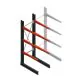 Medium draagarmstelling BR enkelzijdig 2500x750x800mm (hxbxd) 3 niveaus beginsectie 220/arm