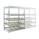 Flowrack doorrolstelling 2304x1890x1230mm 4 niveaus schuin beginsectie
