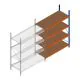 Grootvakstelling Kimer 2250x1500x800 mm (hxbxd) 4 niveaus aanbouwsectie met voorgemonteerde frames