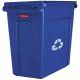 Slim Jim container met luchtsleuven, 87ltr blauw, Rubbermaid