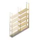 Houten legbordstelling BT Combi 2380x970x280 mm (hxbxd) 5 niveaus aanbouwsectie