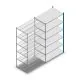 Legbordstelling Medium Duty 2200x1150x700mm (hxbxd) 6 niveaus blauw aanbouwsectie