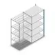 Legbordstelling Medium Duty 2200x1150x800mm (hxbxd) 5 niveaus blauw aanbouwsectie