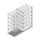 Legbordstelling Medium Duty 2200x1150x800mm (hxbxd) 6 niveaus blauw aanbouwsectie