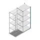 Legbordstelling Medium Duty 2500x1000x800mm (hxbxd) 5 niveaus blauw aanbouwsectie