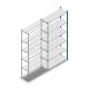 Legbordstelling Medium Duty 2500x1150x400mm (hxbxd) 6 niveaus blauw aanbouwsectie