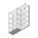 Legbordstelling Medium Duty 2200x1000x500 mm (hxbxd) 5 niveaus antraciet aanbouwsectie 