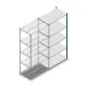 Legbordstelling Medium Duty 2200x1000x600 mm (hxbxd) 5 niveaus blauw aanbouwsectie