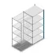 Legbordstelling Medium Duty 2200x1000x800 mm (hxbxd) 5 niveaus blauw aanbouwsectie