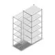 Legbordstelling Medium Duty 2500x1000x800 mm (hxbxd) 6 niveaus verzinkt aanbouwsectie
