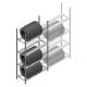 Bandenstelling Medium Duty 2200x1000x600 mm (hxbxd) 4 niveaus beginsectie
