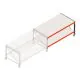 Mobiele werktafel grootvakstelling dubbellaags op wielen aanbouwsectie 1905x1000x930 mm (lxdxh) frames niet voorgemonteerd