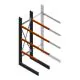 Zware draagarmstelling enkelzijdig 3000x800x1500mm (hxbxd) 3 niveaus beginsectie