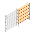 Grootvakstelling AR 3000x2700x400 mm (hxbxd) 5 niveaus verzinkt aanbouwsectie