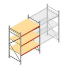 Grootvakstelling AR 2000x1850x1000 mm (hxbxd) 3 niveaus verzinkt beginsectie