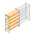 Grootvakstelling AR 3000x2010x800 mm (hxbxd) 5 niveaus verzinkt beginsectie
