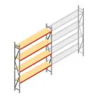 Grootvakstelling AR 3000x2700x400 mm (hxbxd) 4 niveaus verzinkt beginsectie