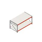Werktafel grootvakstelling dubbellaags beginsectie 1965x1000x900 mm (lxdxh) frames niet voorgemonteerd