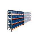 Bakkenkast AR 2000x2250x600 mm (hxbxd) 4 niveaus met 20 distributiebakken beginsectie
