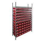 Bakkenkast 2.000x1.300x400mm met 119 bakken / 476 posities Rood