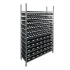 Bakkenkast 2.000x1.300x400mm met 119 bakken / 476 posities Zwart