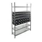 Bakkenkast 2.000x1.300x400mm met 56 bakken / 224 posities Zwart