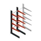 Medium draagarmstelling BR enkelzijdig 2500x750x800mm (hxbxd) 4 niveaus beginsectie 220/arm