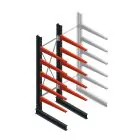 Medium draagarmstelling BR enkelzijdig 2500x750x800mm (hxbxd) 5 niveaus beginsectie 220/arm