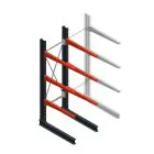 Medium draagarmstelling BR enkelzijdig 2500x750x1000mm (hxbxd) 3 niveaus beginsectie 275/arm
