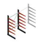 Medium draagarmstelling BR enkelzijdig 2500x1500x1000mm (hxbxd) 5 niveaus beginsectie 275/arm