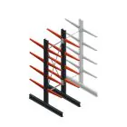 Medium draagarmstelling BR dubbelzijdig 2500x750x600mm (hxbxd) 4 niveaus beginsectie 425/arm