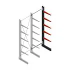 Medium draagarmstelling BR enkelzijdig 3000x1000x600mm (hxbxd) 5 niveaus aanbouwsectie 290/arm