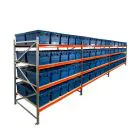 Voordeelrij bakkenkast AR 2000x6950x1200 mm (hxbxd) 4 niveaus met 120 distributiebakken