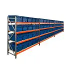 Voordeelrij bakkenkast AR 2000x6950x600 mm (hxbxd) 4 niveaus met 60 distributiebakken