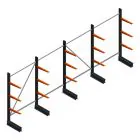 Voordeelrij lichte draagarmstelling BR enkelzijdig 2000x5100x500 mm (hxbxd) 3 niveaus