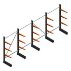 Voordeelrij lichte draagarmstelling BR enkelzijdig 2000x5100x600 mm (hxbxd) 3 niveaus