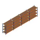 Voordeelrij grootvakstelling Kimer 1750x6250x800 mm (hxbxd) 4 niveaus