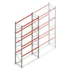 Palletstelling AR T2 6000x2700x1100mm (hxbxd) 4 niveaus 2844kg/niv L2 beginsectie met voorgemonteerde frames