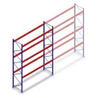 Gebruikte Mecalux palletstelling 6000x3600x1100 mm (hxbxd) 3 niveaus beginsectie