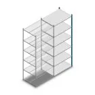 Legbordstelling Medium Duty 2500x1000x700mm (hxbxd) 6 niveaus blauw aanbouwsectie