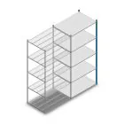 Legbordstelling Medium Duty 2500x1150x800mm (hxbxd) 5 niveaus blauw aanbouwsectie