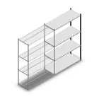 Legbordstelling Medium Duty 2000x1300x500mm (hxbxd) 4 niveaus antraciet aanbouwsectie