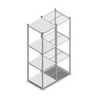 Legbordstelling Light Duty 2000x550x600mm (hxbxd) 4 niveaus beginsectie