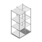 Legbordstelling Light Duty 2000x550x800mm (hxbxd) 4 niveaus beginsectie