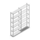 Legbordstelling Medium Duty 3000x1000x300mm (hxbxd) 6 niveaus verzinkt beginsectie