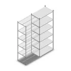 Legbordstelling Medium Duty 3000x1000x600mm (hxbxd) 6 niveaus verzinkt aanbouwsectie