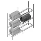 Bandenstelling Medium Duty 2200x1000x700 mm (hxbxd) 3 niveaus aanbouwsectie