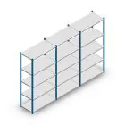 Voordeelrij legbordstelling Medium Duty 2000x3000x500 mm (hxbxd) 5 niveaus blauw