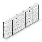Voordeelrij legbordstelling Medium Duty 2200x5000x400 mm (hxbxd) 5 niveaus antraciet