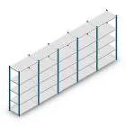 Voordeelrij legbordstelling Medium Duty 2000x5000x500 mm (hxbxd) 5 niveaus blauw